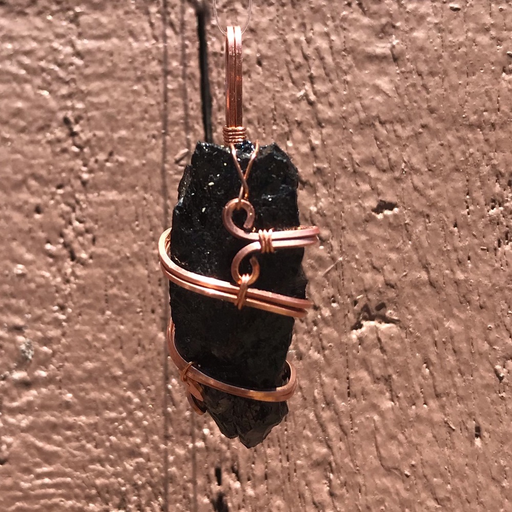 Black Tourmaline in copper